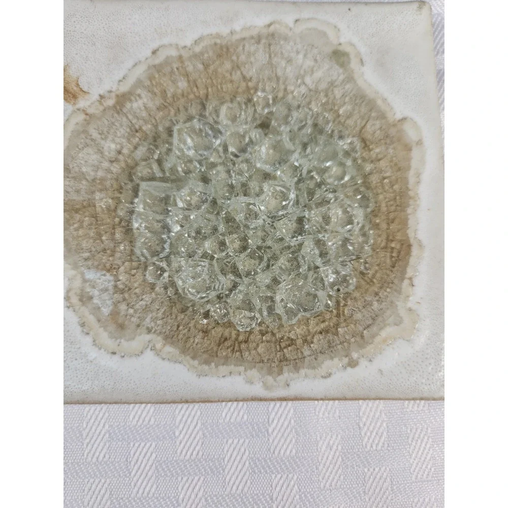 Anthropology Handmade Crackled Stone Tile Coaster